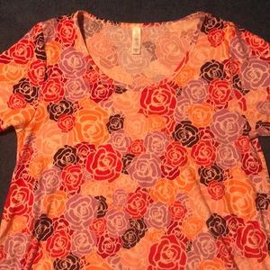 Pastel rose print perfect tee